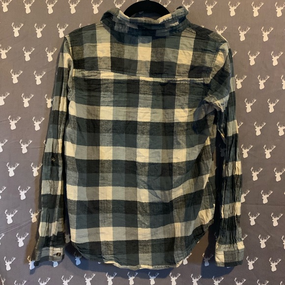 Blue plaid button up - Picture 2 of 3